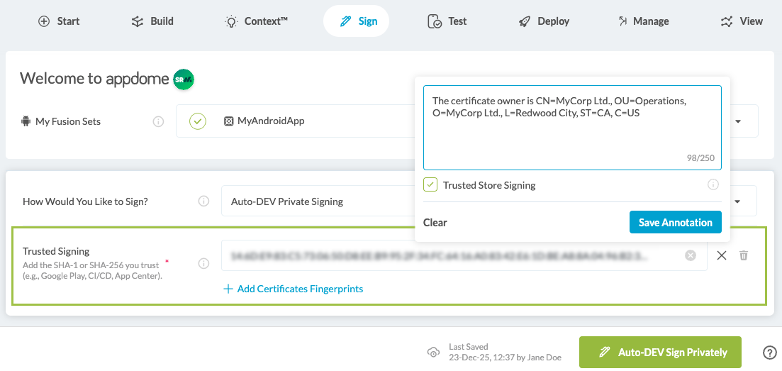 Android Autodevprivate Sign W Sha