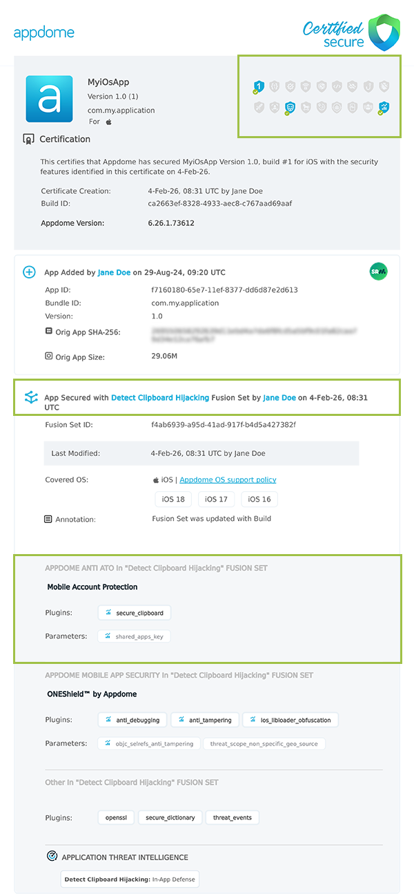 Detect Clipboard Hijacking shown in Certificate secure