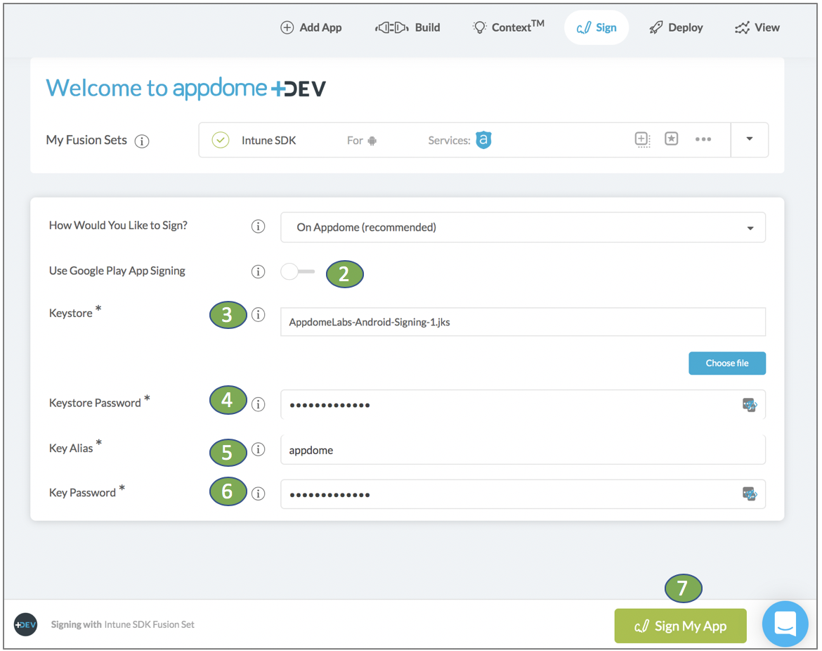 Signing Android Apps on Appdome