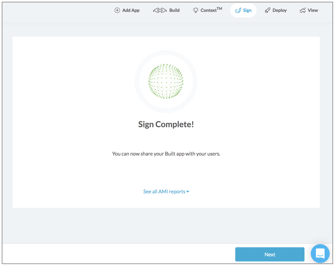 success message - Signing Android Apps on Appdome