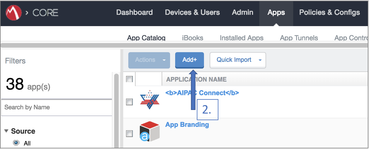 Add apps to MobileIron environment