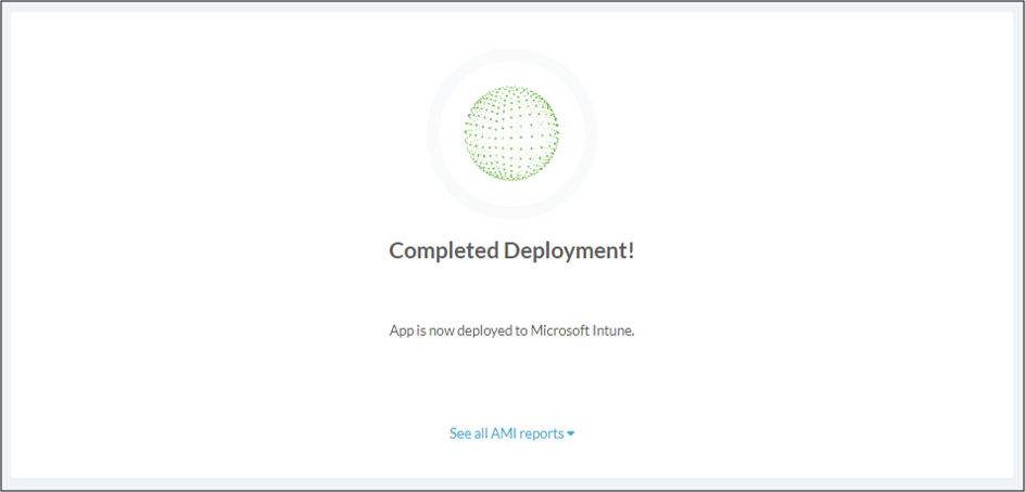 Automatic deployment complete - AMI