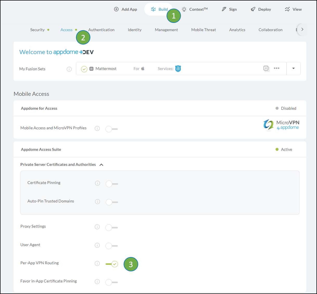 Per App VPN routing switch