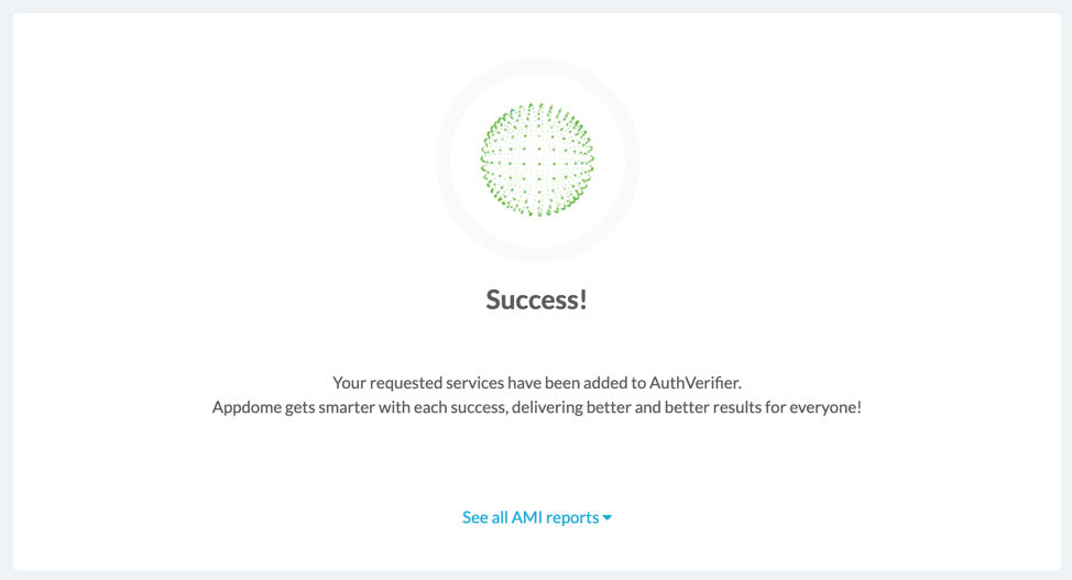 success message appdome Private Server Certificates