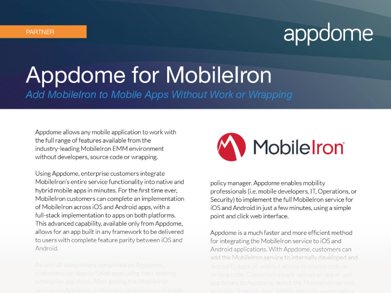 Appdome for MobileIron Integration