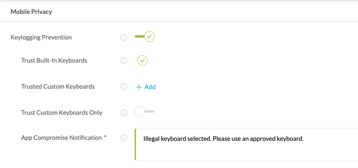 keylogging enforcement notification