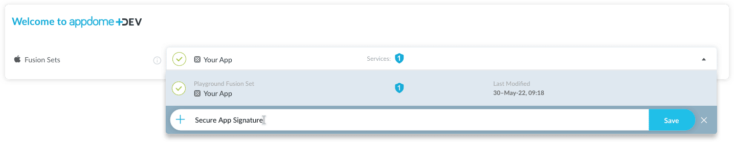 fusion set that contains Secure App Signature 