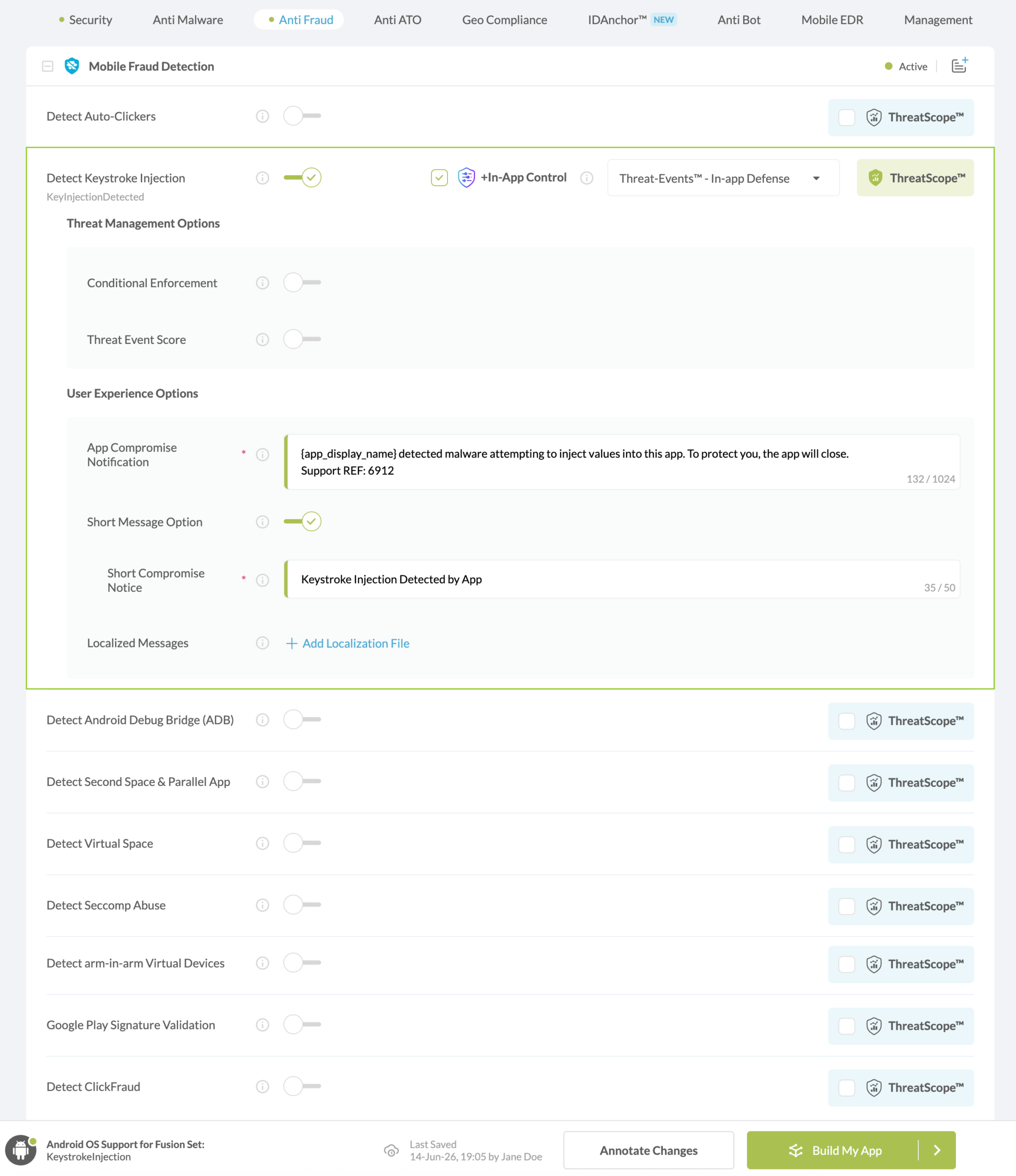 Detect Keystroke Injection option