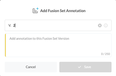 Annotate Changes - fusion set history