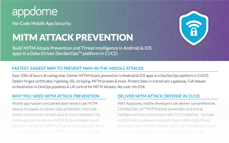 Appdome Mitm Attack Prevention Solution Guide Preview