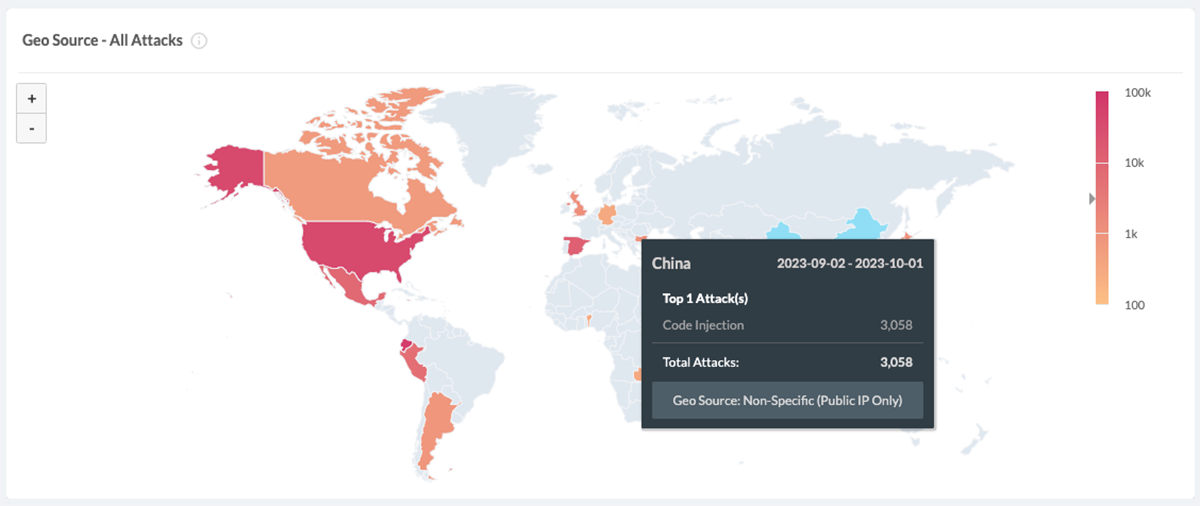 Attack Map Threatscope China