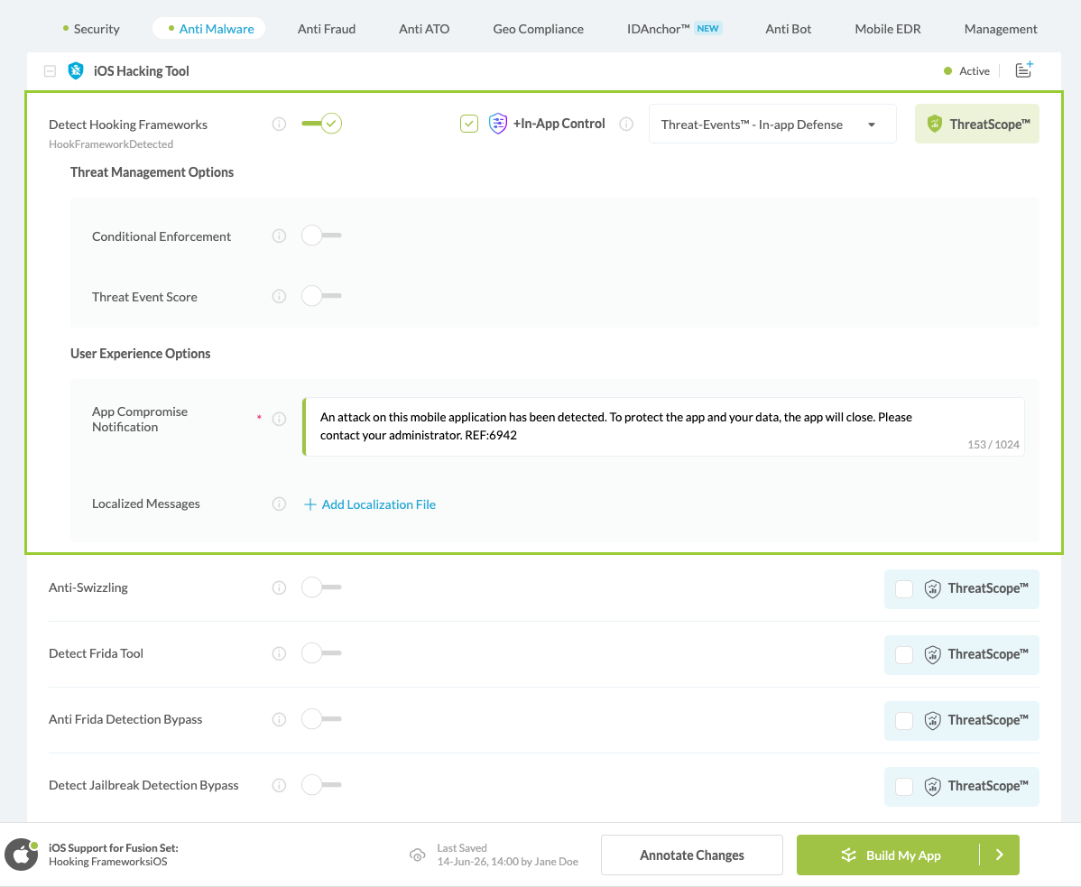 Detect Hooking Frameworks option