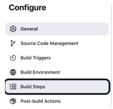 Appdome plugin for Jenkins - menu : Configure - build steps