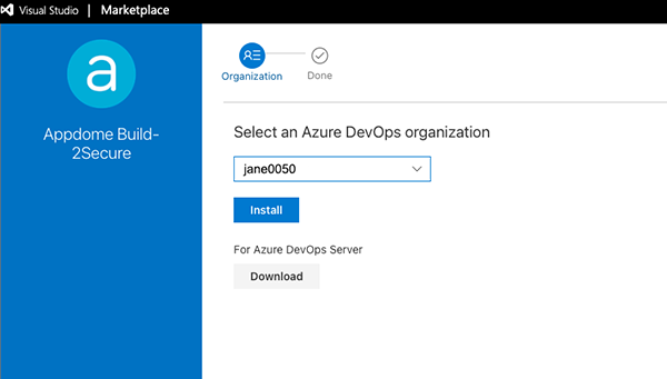 Appdome extension for Azure - install Appdome extension