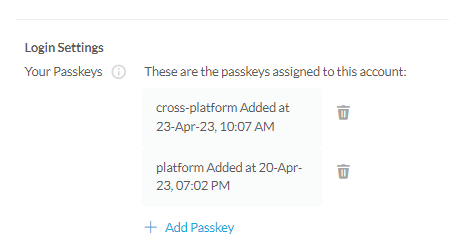 Passkey for Appdome -passkey added as a cross-platform passkey