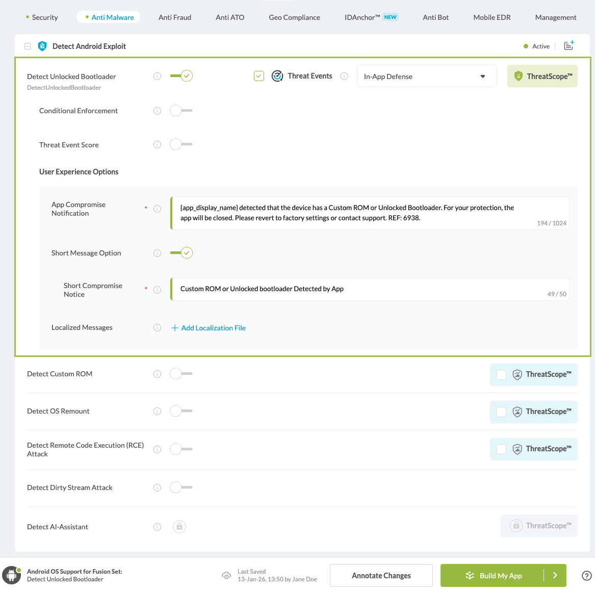 Detect Unlocked Bootloader option