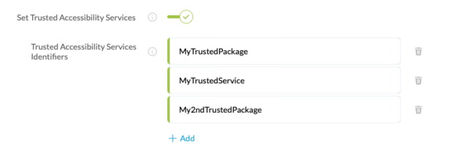 Add Identifies of Trusted Services