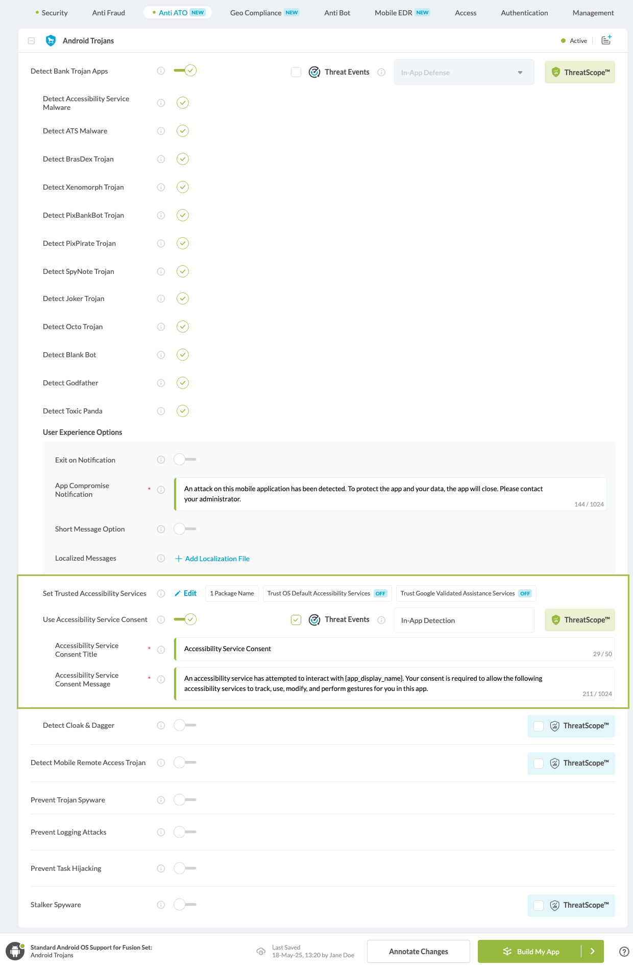 Use Accessibility Service Consent option