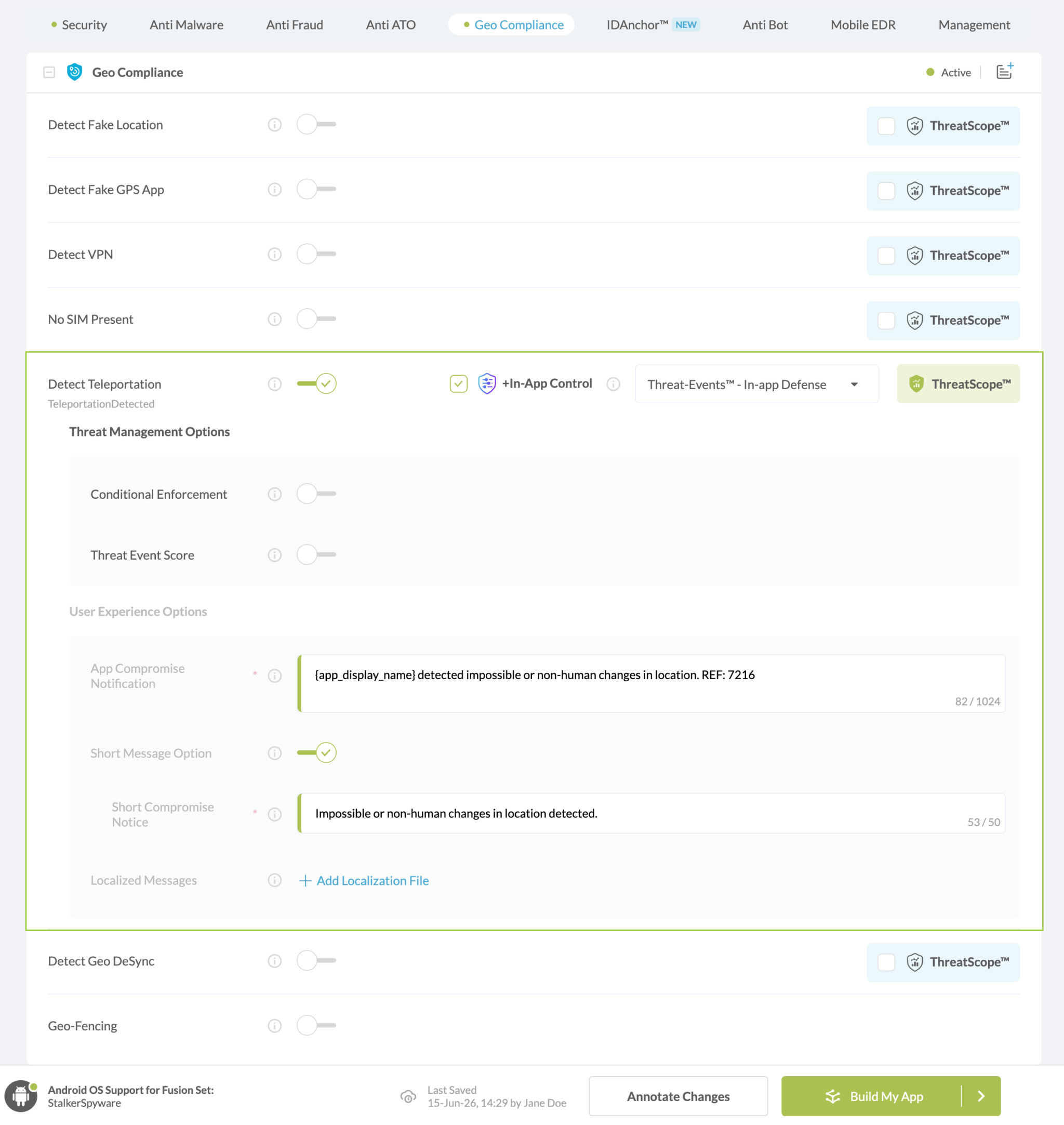Detect Teleportation option