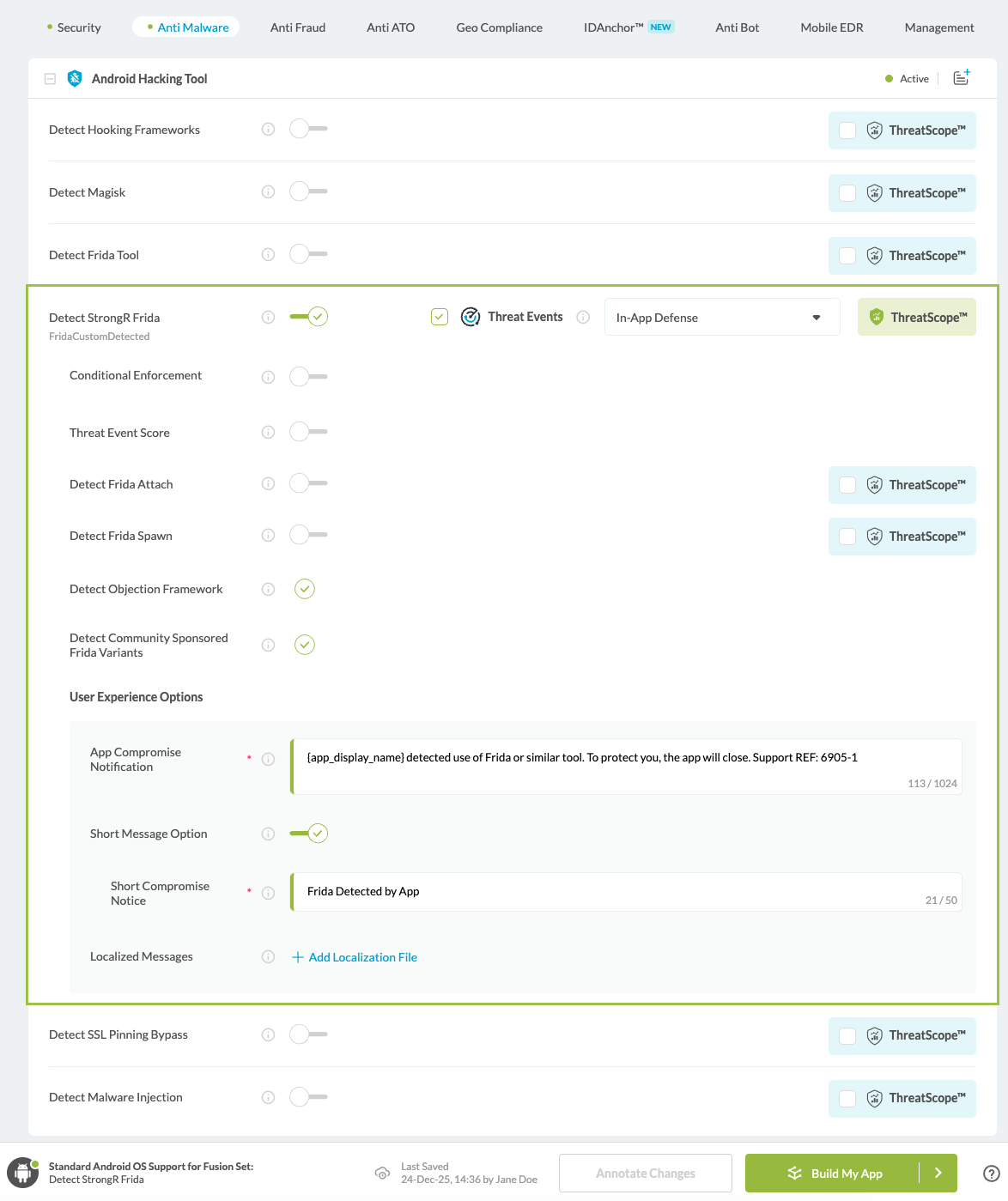 Detect StrongR Frida option
