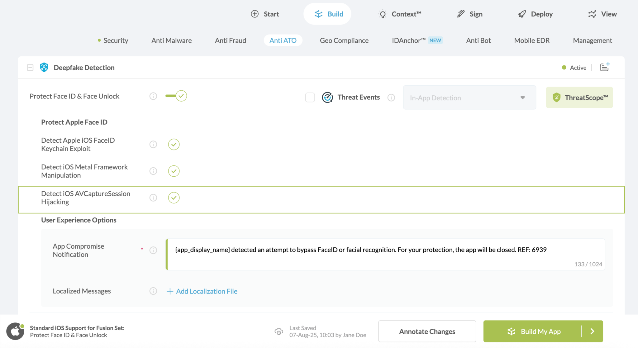 Detect iOS AVCaptureSession Hijacking option