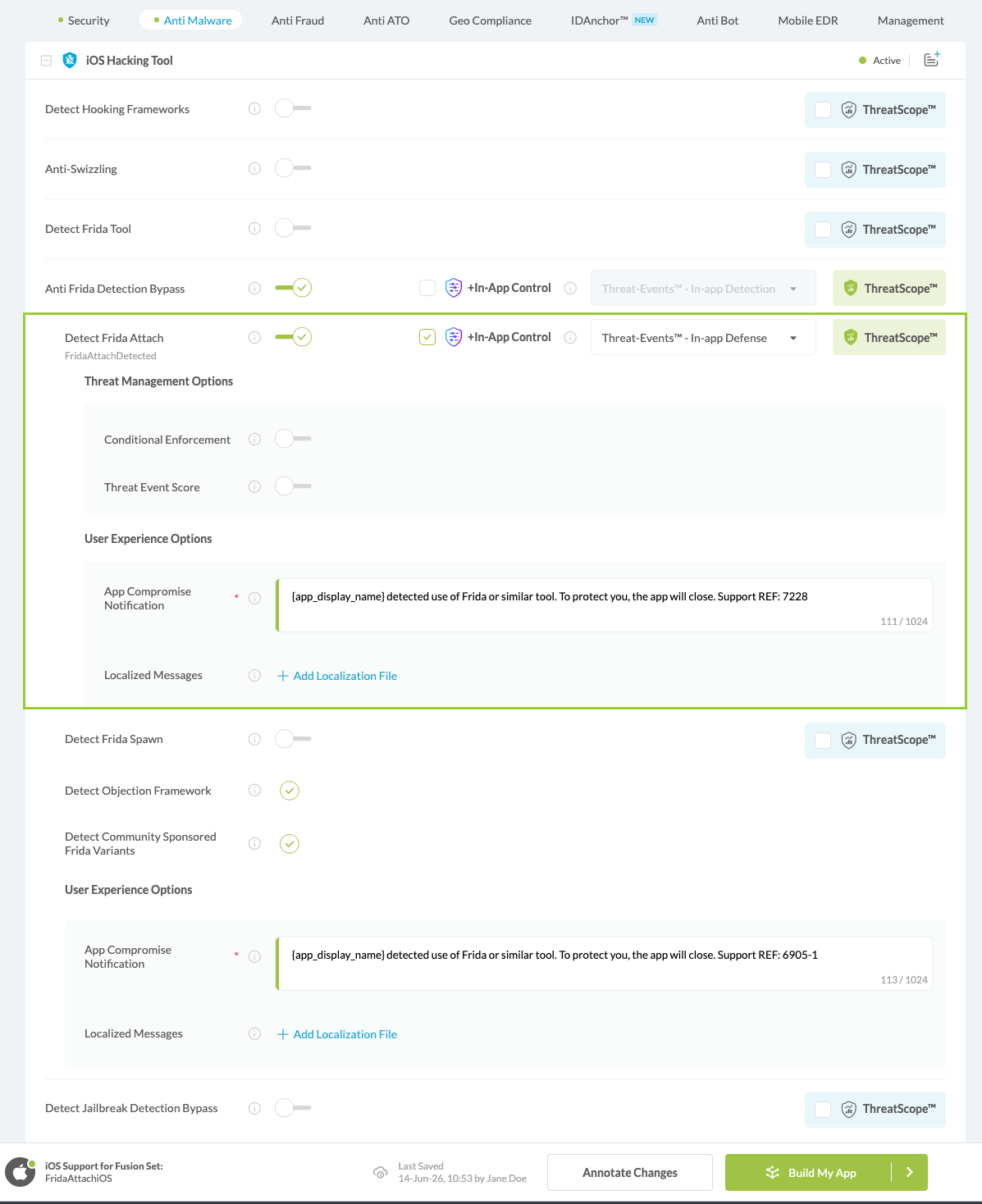 Detect Frida Attach option
