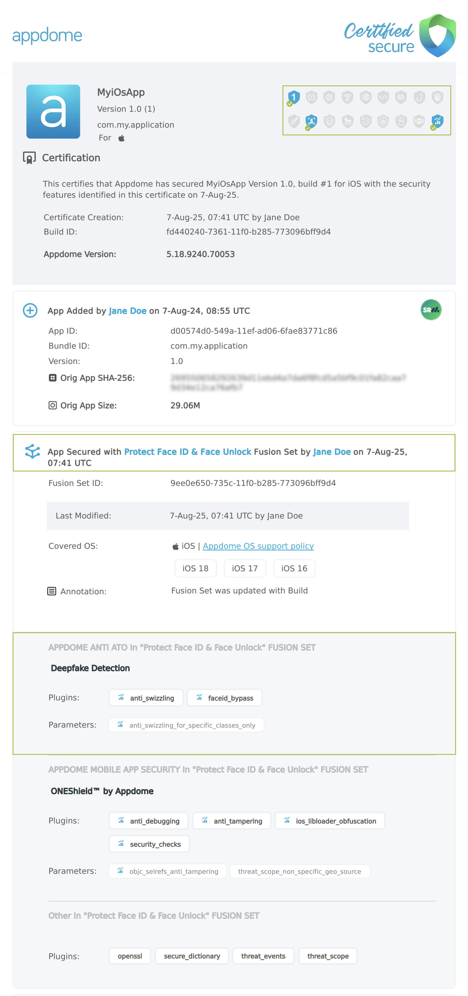 Detect iOS AVCaptureSession Hijacking shown in Certificate secure