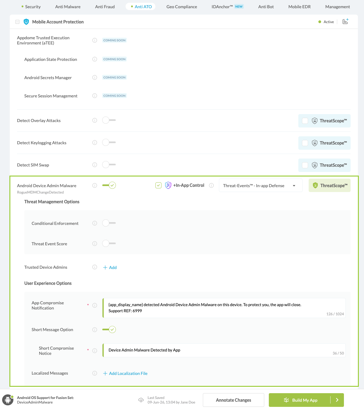 Android Device Admin Malware option