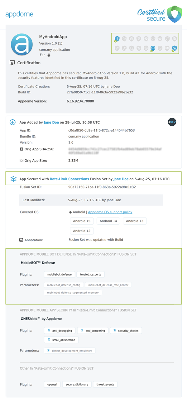 Protect Anti-Bot Config in-Memory shown in Certificate secure
