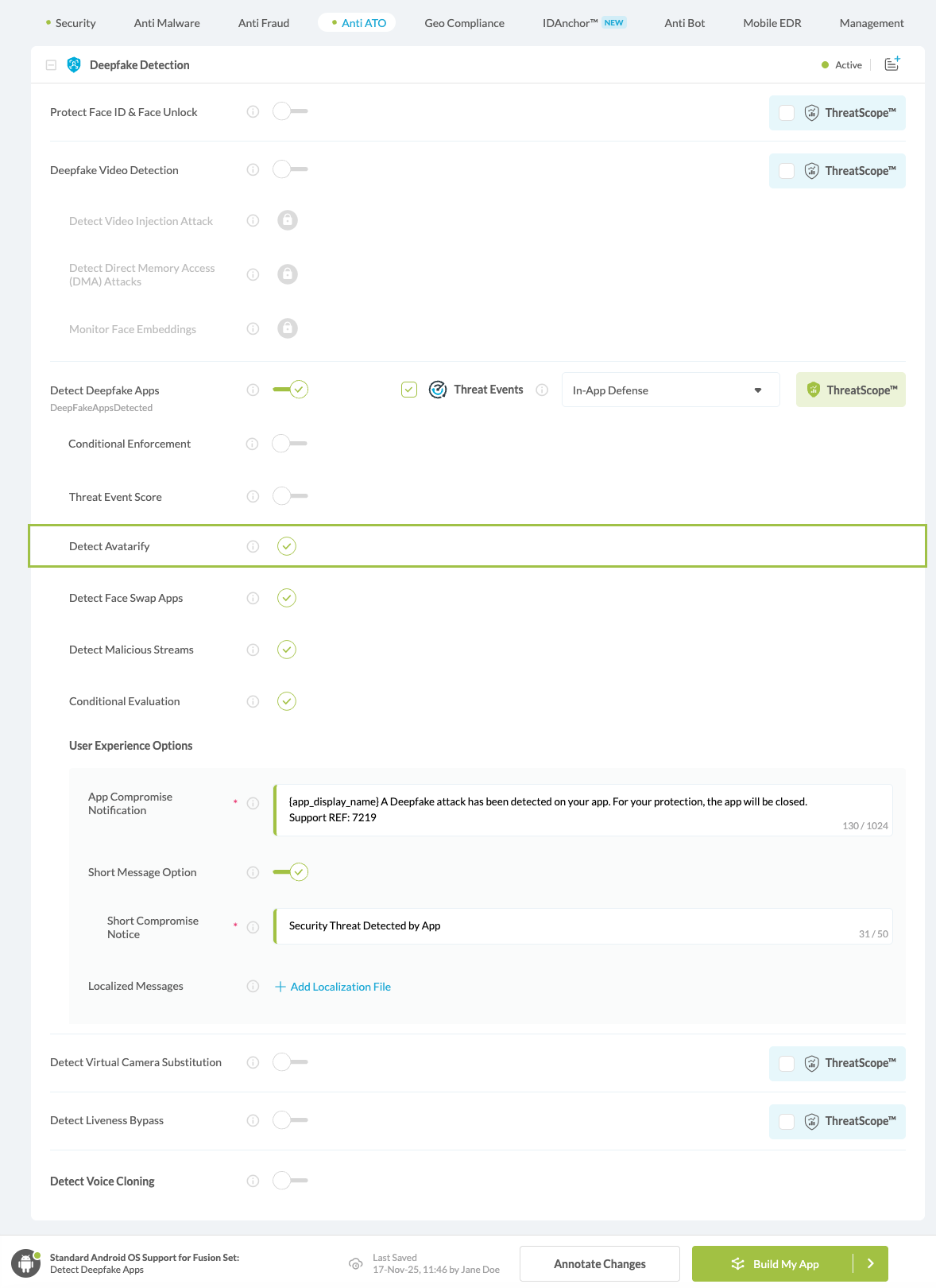 Detect Avatarify option