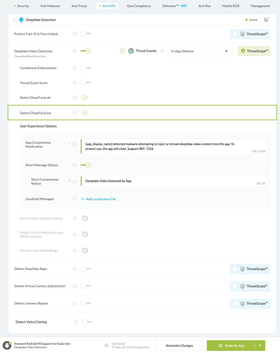Detect DeepFaceLive option