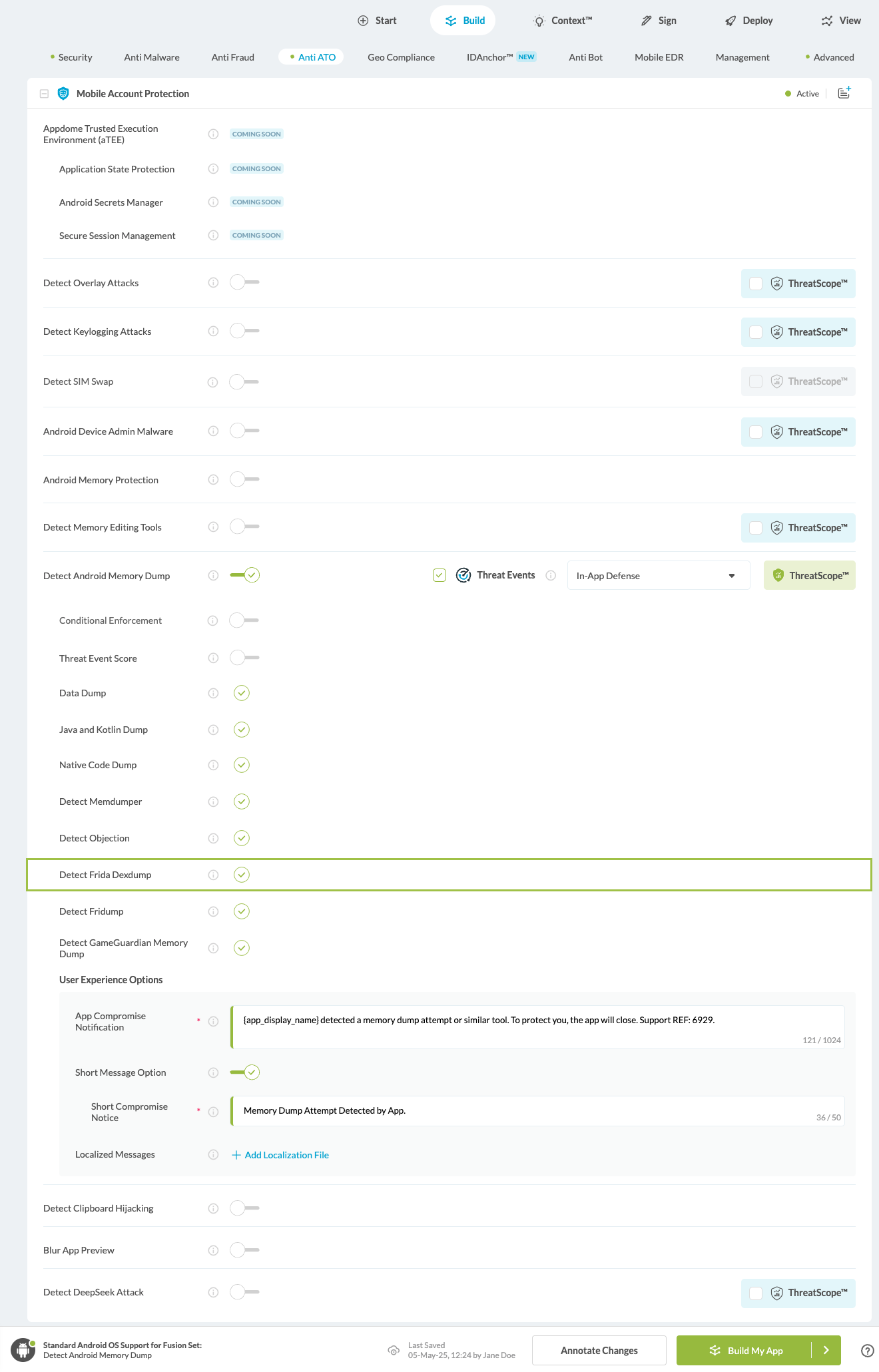 Detect Frida Dexdump option