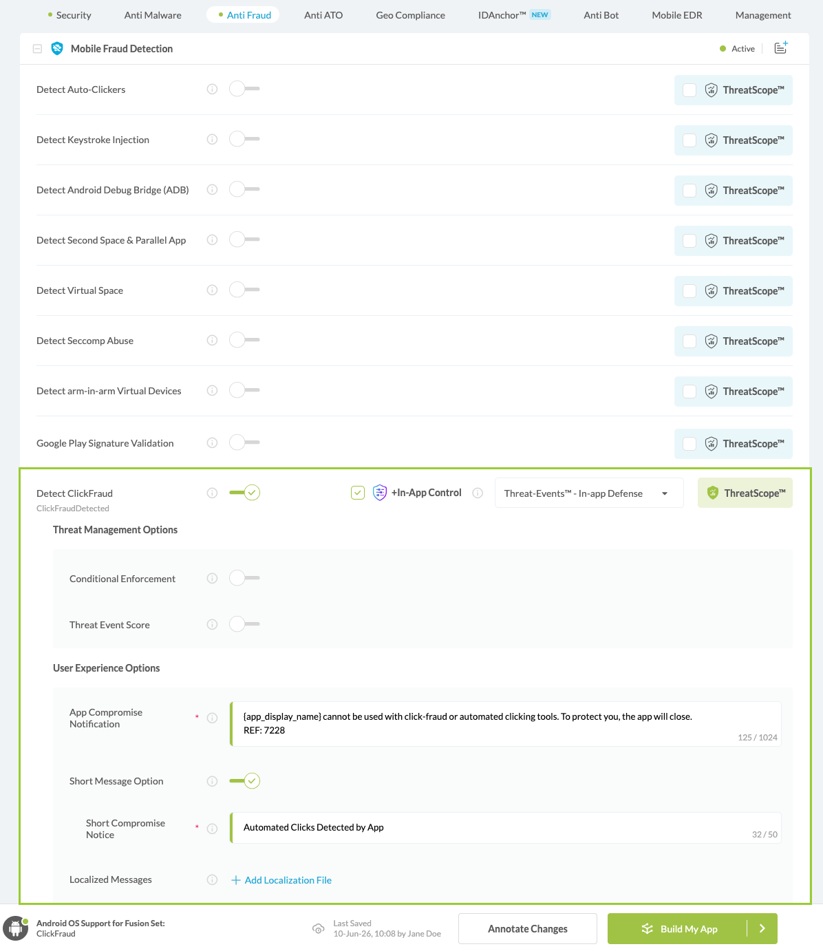 Detect ClickFraud option