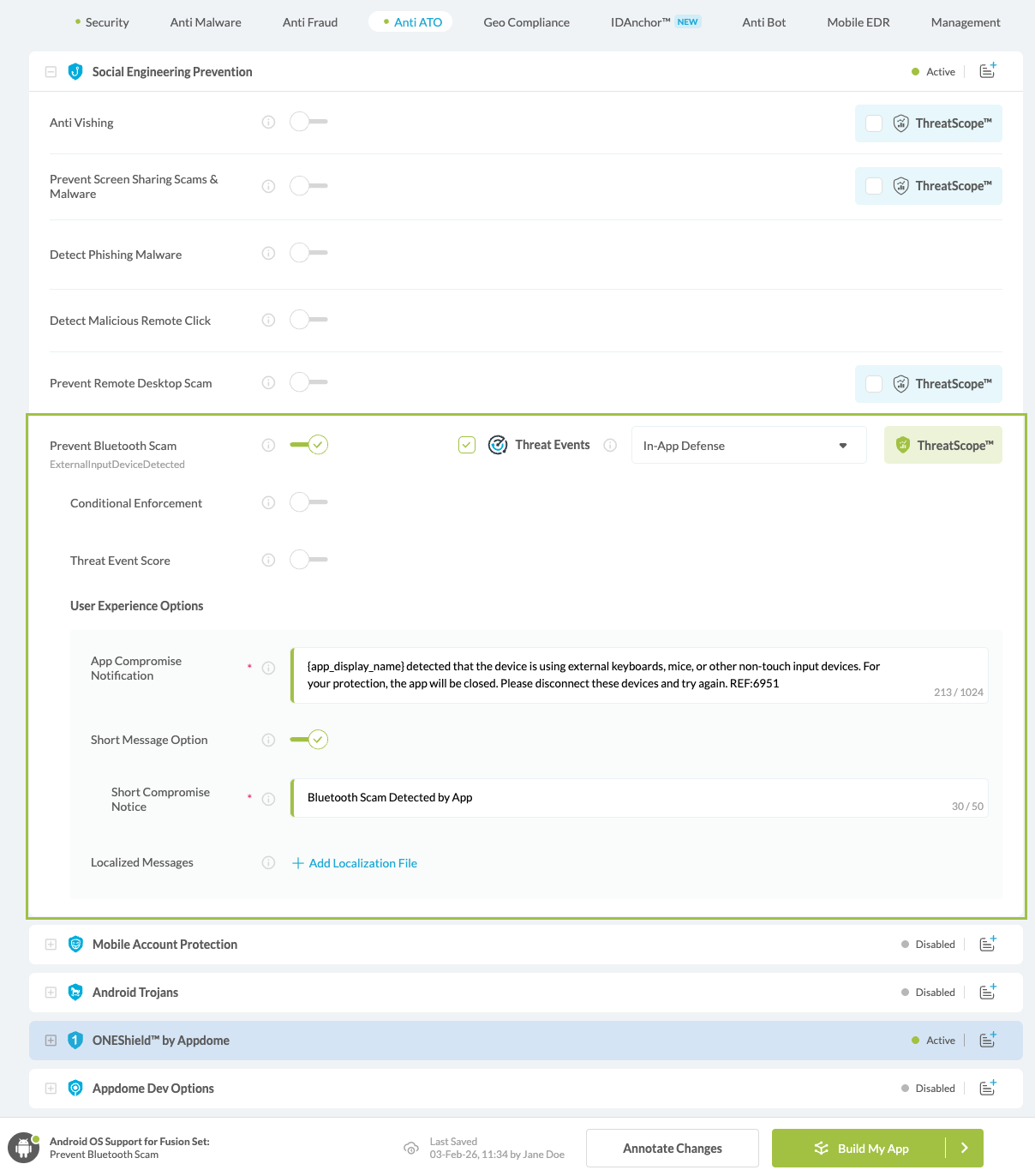 Prevent Bluetooth Scam option