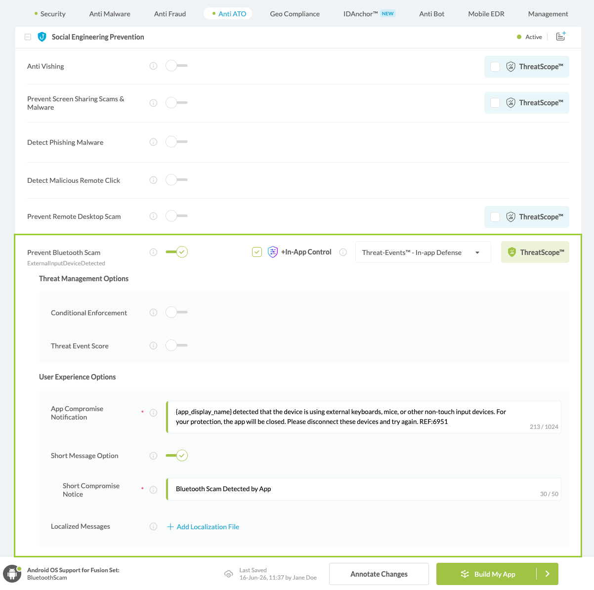 Prevent Bluetooth Scam option