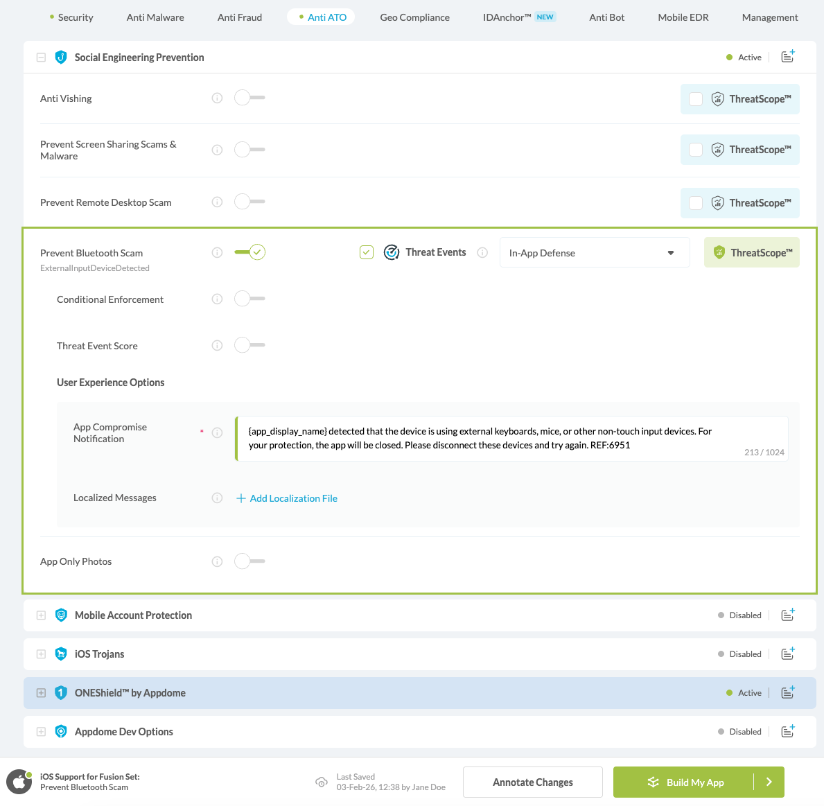 Prevent Bluetooth Scam option