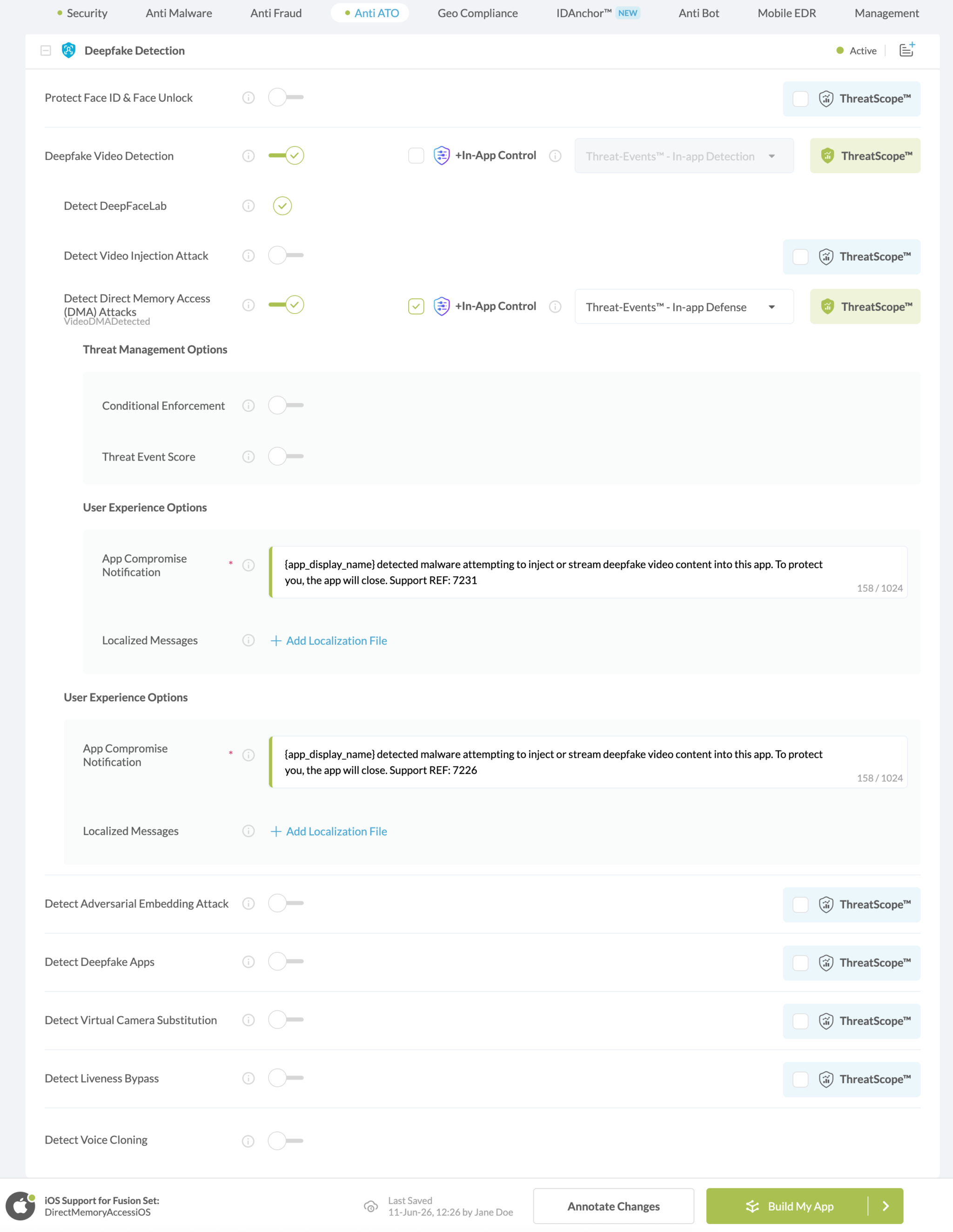 Detect Direct Memory Access (DMA) Attacks option