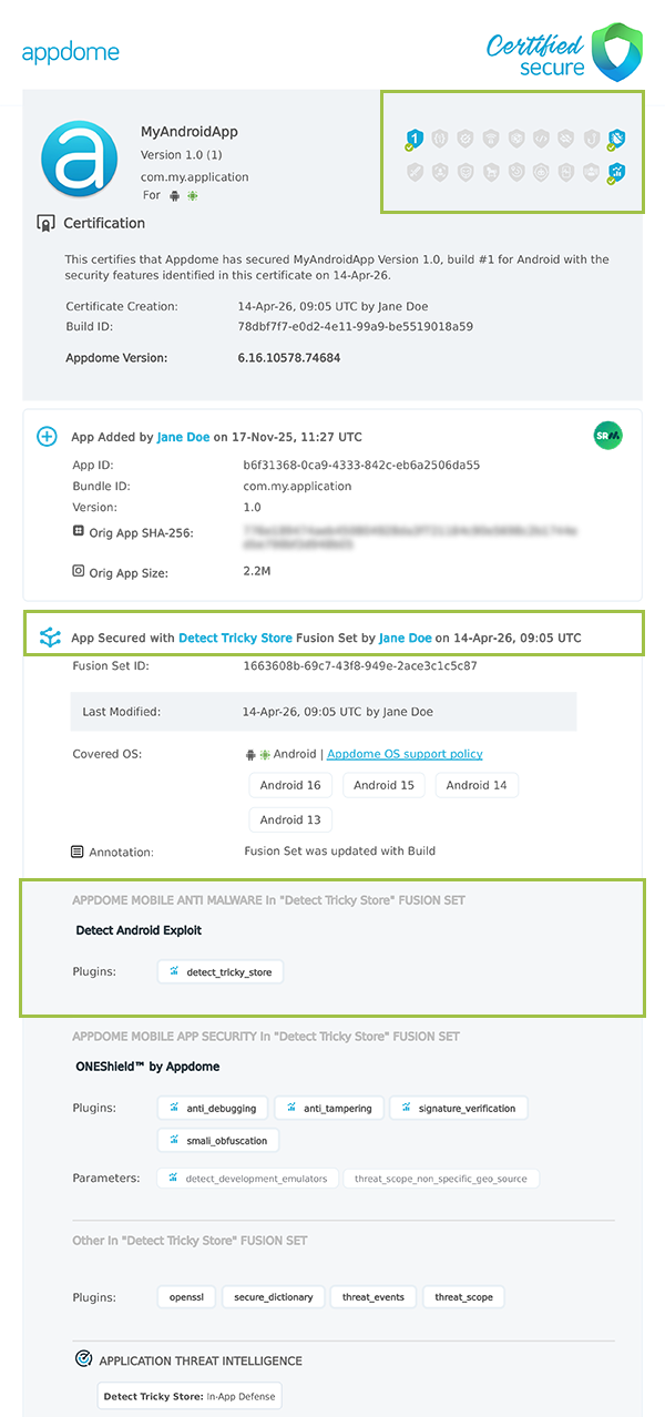 Detect Tricky Store shown in Certificate secure