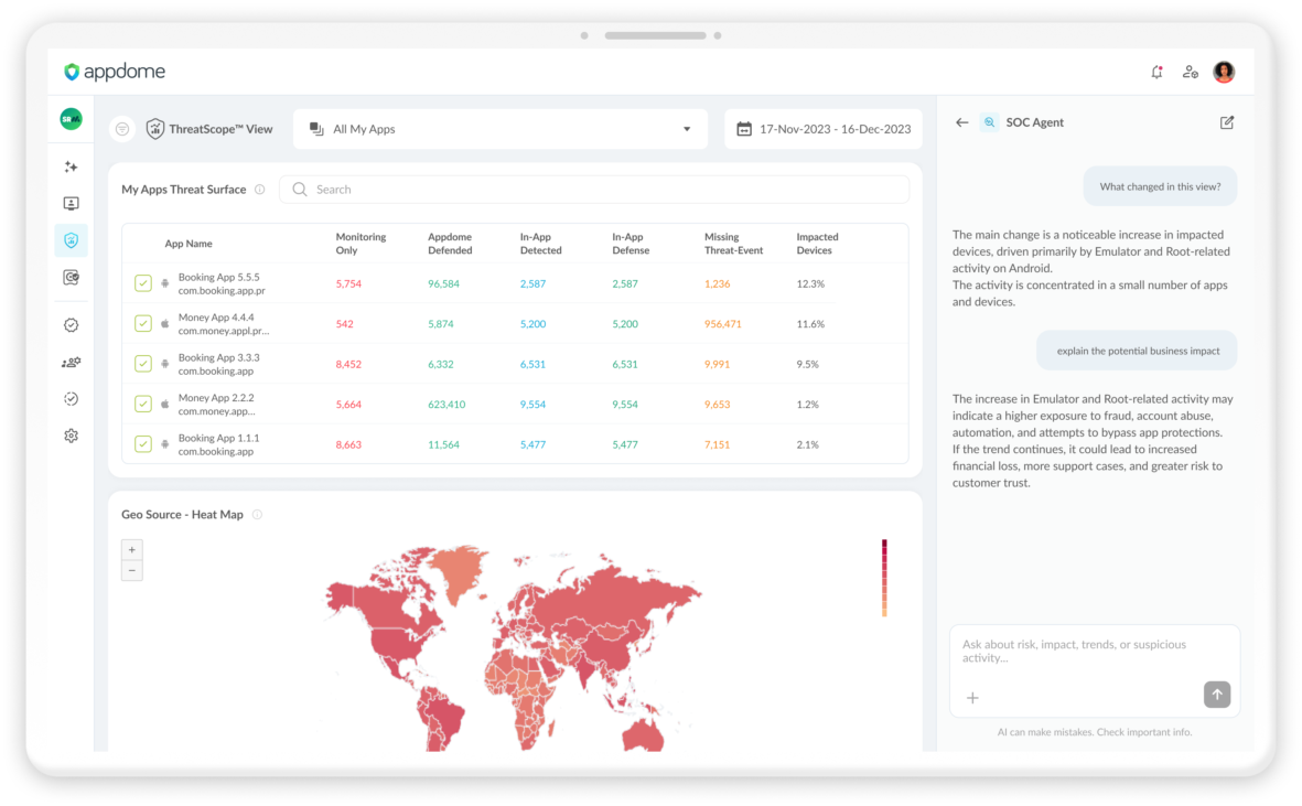 Threatscope + Soc Agent Platform Page