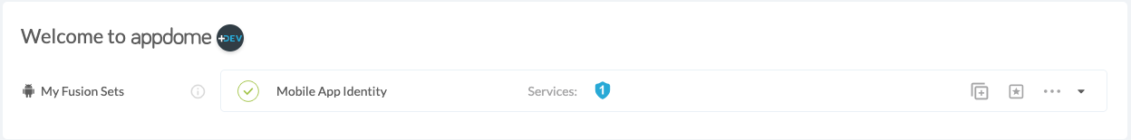 Fusion Set applied Mobile App Identity