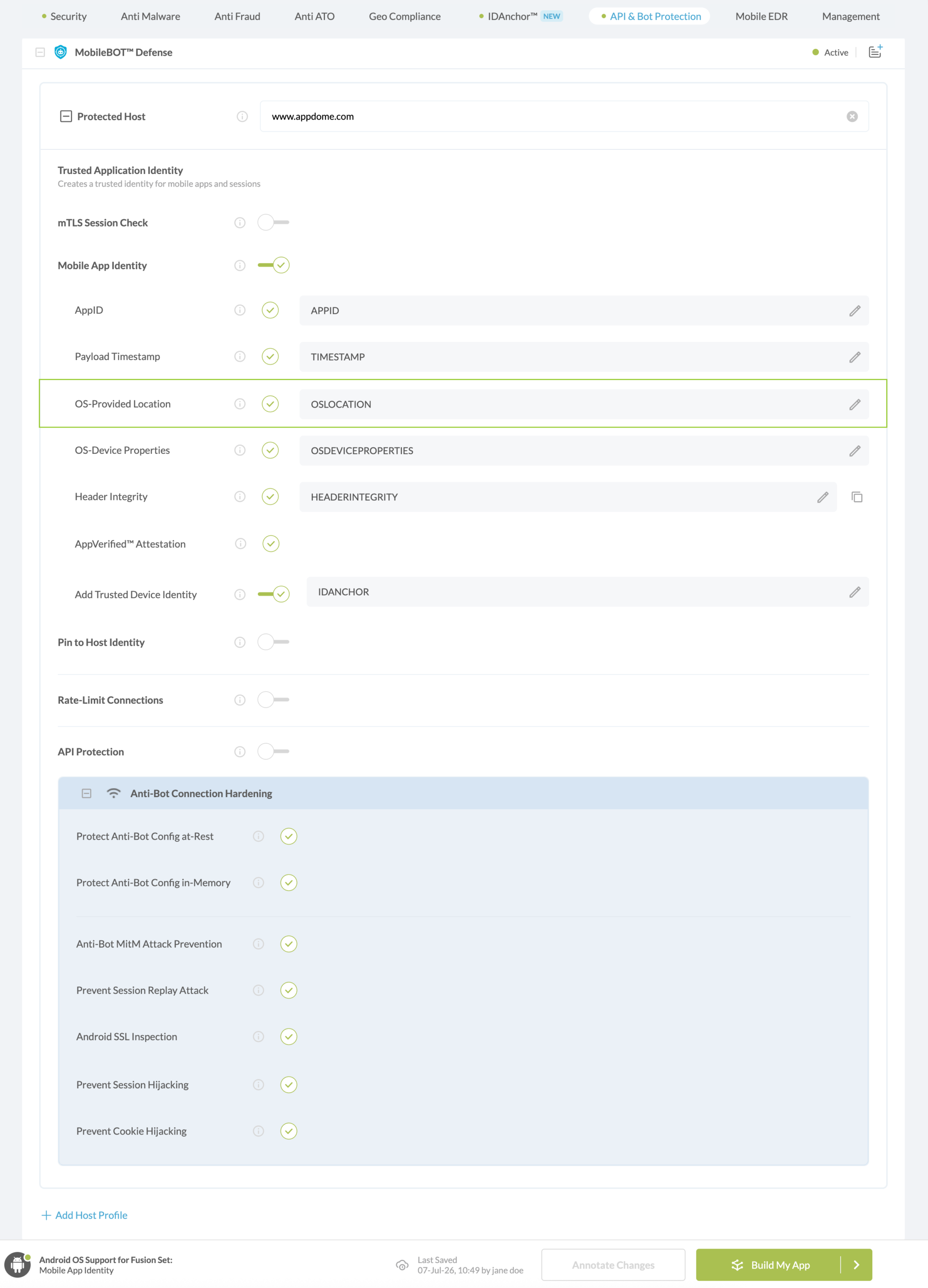 OS-Provided Location option