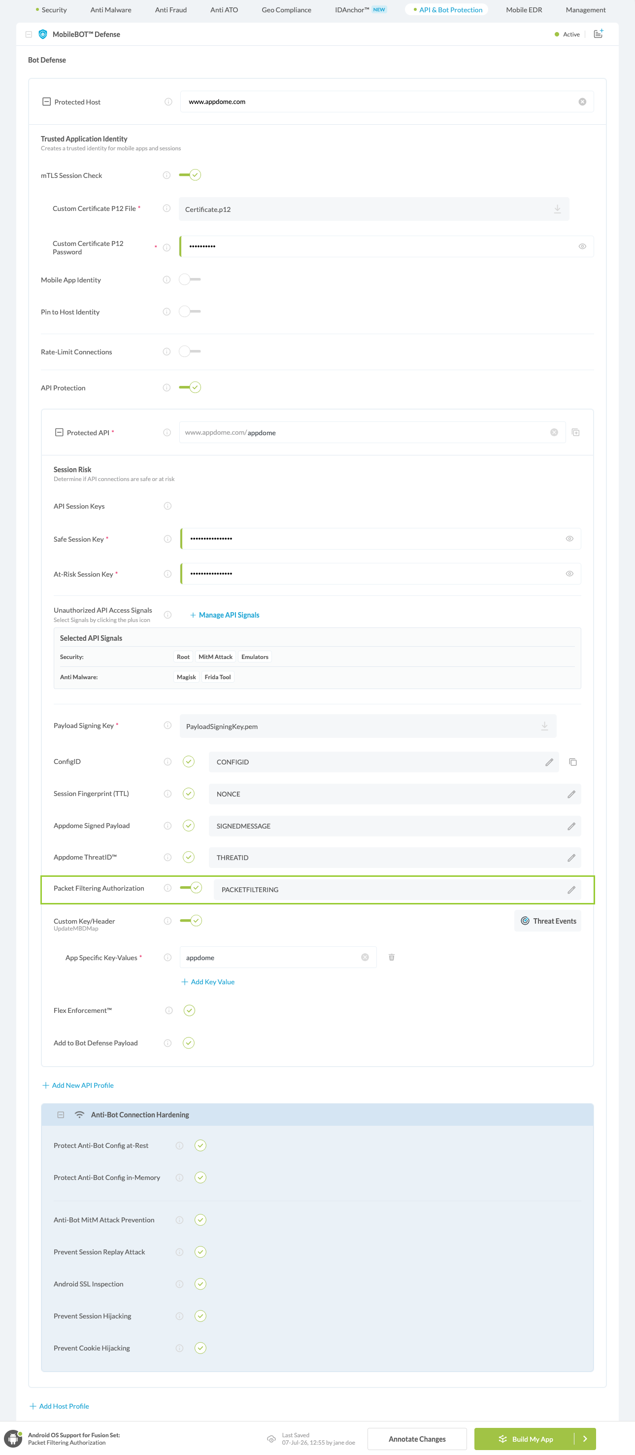 Packet Filtering Authorization option