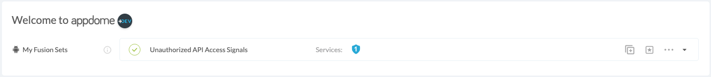 Fusion Set applied Unauthorized API Access Signals